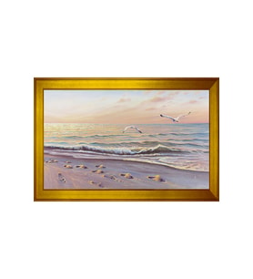 Manzara Temalı Kanvas Tablo 50 x 70 cm Gold Çerçeve