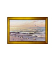 Manzara Temalı Kanvas Tablo 50 x 70 cm Gold Çerçeve