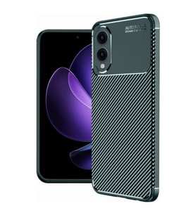 Galaxy S25 Edge Kılıf Auto Focus Karbon Kapak - Koyu Yeşil
