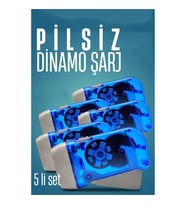 Turk 5 li Kendinden Dinamo Şarjlı Pilsiz Acil Durum El Feneri Manuel Şarjlı El Feneri