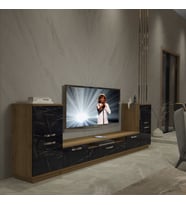 Decoraktiv Trendstyle On2 Mdf Tv Ünitesi Tv Sehpası - Pera Siyah Mermer (Pera-Siyah Mermer)