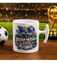 BK Gift Bosna-Hersek Taraftar Temalı Dünya Futbol Kupası Tasarımlı Hammer Kupa Bardak-1