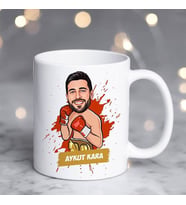 Kişiye Özel Boksör Karikatürlü Kupa Bardak