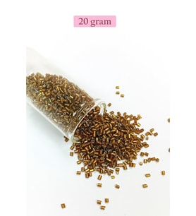 Kesme Cam Boncuk 2mm - 20 Gram - Koyu Kahverengi -BNC324