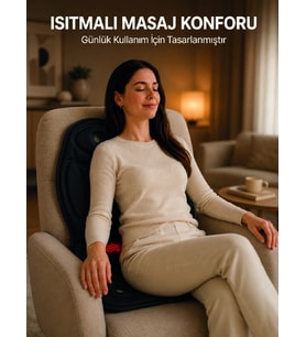 Sırt Bel Boyun ve Kalça Destekli Isıtmalı Koltuğu Minderi