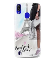 Reeder P13 Blue Kılıf Desenli Silikon Bonjour Paris