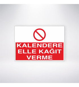 Kalendere Elle Kağıt Verme