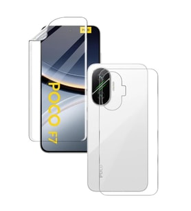 Xiaomi Poco F7 Uyumlu Ön+Arka Body Şeffaf Ultra koruyucu Nano Jelatin