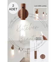 İki Adet Hareket Sensörlü Şarjlı Akıllı LED Gece Lambası