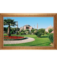 EV İŞYERİ OFİS İÇİN ALTIN ÇERÇEVELİ PASPARTULU TABLO S453