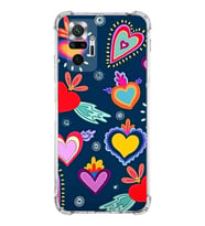 PrintiFy Xiaomi Redmi Note 10 Pro Uyumlu Retro Color 3 Baskılı Şeffaf Köşe Korumalı Antişok Kılıf