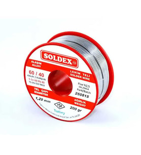 60-40 Lehim Teli 200 Gr 1 mm - Sn:60 / Pb:40