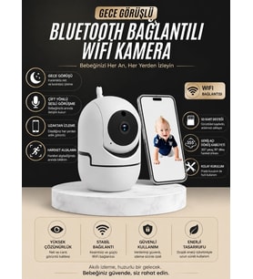 Gece Görüşlü Bebek Kamerası Telefondan Canlı Takip Özellikli