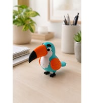 MYCRAFT3D Dekoratif Tukan Kuşu Figürü, Renkli Masaüstü Biblo, Ev Ofis Dekoru ve Hediye, 12 cm