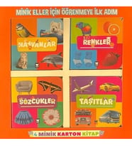 Minik Eller İçin Öğrenmeye İlk Adım 4 Minik Karton Kitap