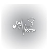 I Am Doctor Oto Sticker 15 cm x 11 cm yazı 230