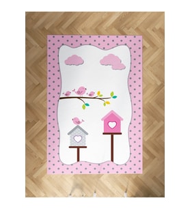 MEKTA HOME BEBEK VE ÇOCUK ODASI kuKş Yuvalı Desenli Halı