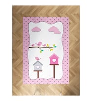 MEKTA HOME BEBEK VE ÇOCUK ODASI kuKş Yuvalı Desenli Halı