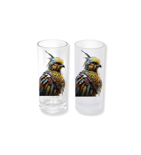 Ghostbastır Design Fenerbahçe Kanarya Buzlu / Buzsuz Seçenekli Rakı Bardağı – 1 Adet Şık Sunum Bardağı 070