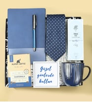 Kişiye Özel Kalem Defter Kupa Kolonya Filtre Kahve Kravat Babalar Günü Hediye Seti