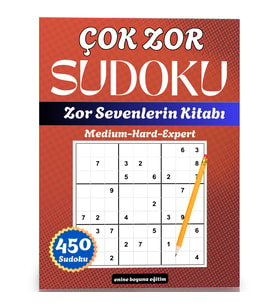 Çok Zor Sudoku Kitabı (450 Kitabı)