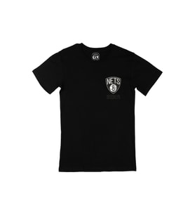 Brooklyn Nets Cep Logo Tasarımlı Siyah Tişört