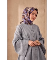 Silk Home Twill İpek Eşarp 11473-14 (Siyah - Kahverengi)