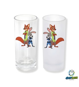 Zootropolis Nick ve Judy Buzlu / Buzsuz Seçenekli Rakı Bardağı – 1 Adet Şık Sunum Bardağı 0260