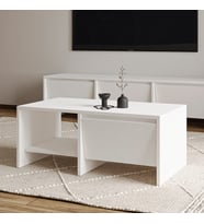 Laris Kapaklı Orta Sehpa – 90 cm Modern Tasarım (Beyaz)