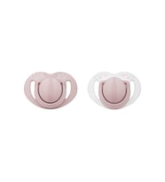 Mamajoo  Emzik Saklama Kutulu Powder Pink Desenli 6 Ay+ 2 li (Beyaz - Açık Pembe)