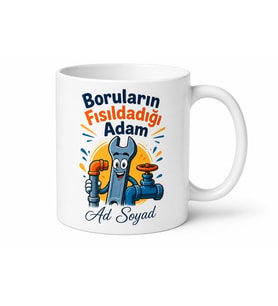 Tesisatçı Temalı Esprili Kupa Bardak Komik Hediye Porselen Mug