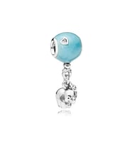 Kumsal Concept Fil ve Mavi Balon Pandora Bilek için Gümüş Charm Mavi