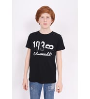Toontoy Unisex Çocuk Atatürk Baskılı Tişört (Siyah)