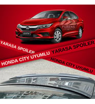 Honda City Bagaj Üstü Slim Yarasa Spoiler Parlak Siyah