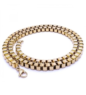Moncuk Design Kare Arnavut Çelik Kolye 6Mm 3351CEK032