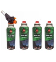 Pürmüz Çakmak Başlık ve 4 Adet 227 gr Gaz Kartuşlu Pürmüz Set