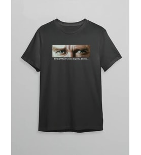 10 Kasım Atatürkü Anma Günü Baskılı Oversize Bisiklet Yaka T-shirt - Siyah