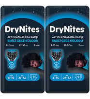 Drynites Emici Gece Külodu/Külot Bez Erkek 8-13 Yaş 30-48KG Large 18 Adet 2PK*9 AltIslatmalara Karşı