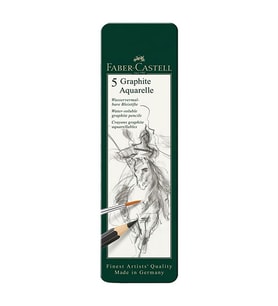 Faber-Castell Grafit Aquarell Çizim Kalemi 5'li Metal Kutu 5160117805