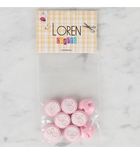 Crafts 8 Li Pembe Bebek Düğme - 376