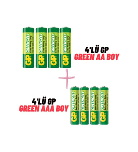 Gp Greencell 4lü Aa Ve 4lü Aaa Extra Heavy Duty Ince/kalem Pil Paketi