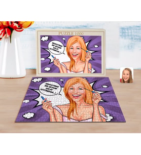 BK Gift Kişiye Özel Kadın Kolay Yetişmiyor Karikatürlü 1000 Parça Profesyonel Puzzle-7