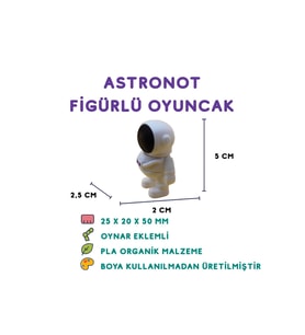 Astronot Figür - 3D Uzay Temalı Karakter Oyuncak