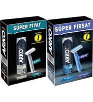 Arko Men Karma Set Traş Bıçağı Klasik (10 Adet)+Banyo Traş Bıçağı(5 Adet)+Traş Köpüğü Set (2 Adet)