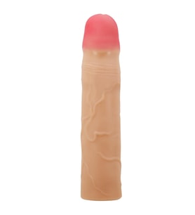 LilituShop 7,6 cm Dolgulu Premium Ten Rengi Silikon Penis Kılıfı