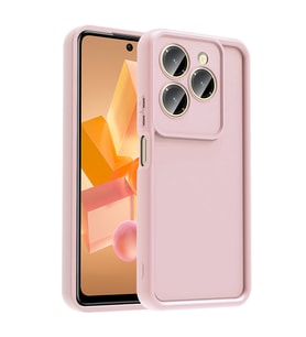 Infinix Hot 40 Uyumlu Kılıf Kamera Korumalı Zore Ananas Kapak (Pembe)