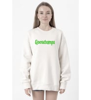 Goosebumps Lettern Beyaz Kadın 2ip Sweatshirt