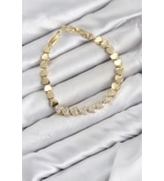 CM Kalp Model Zirkon Taşlı VIP Seri Gold Renk Pirinç Kadın Bileklik