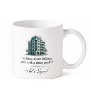 Apartman Yöneticisine Hediye Kupa Bardak Özel Tasarım Baskılı Porselen
