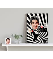 BK Gift Kişiye Özel Godfather Baba Karikatürlü Kanvas Tablo-2